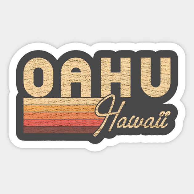 Oahu Hawaii Sticker by dk08